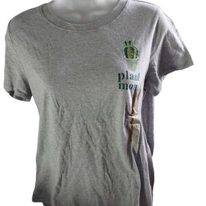 Doe Plant Mom Graphic T Shirt Women's Small Gray
